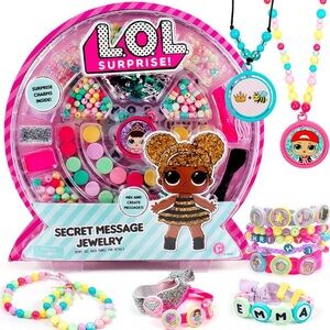 LOL Surprise Secret Message Jewelry Maker DIY Kit Beads Cords Craft Supplies Toy